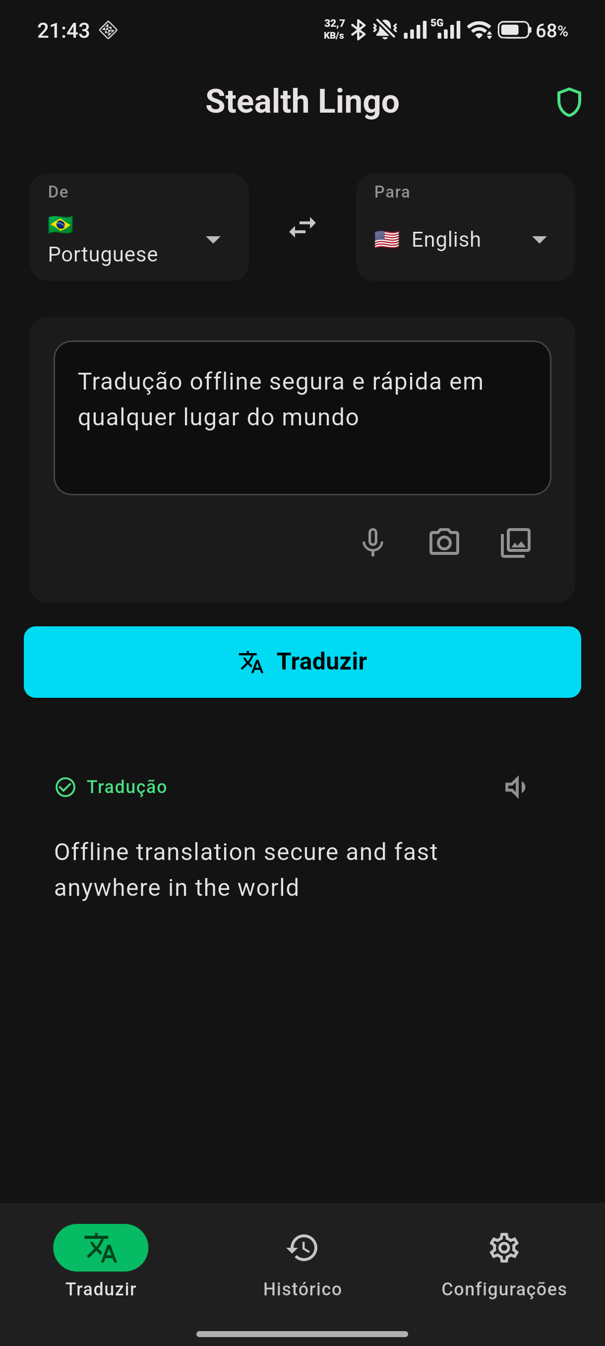 StealthLingo App Interface